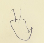 child's drawing of dead bird